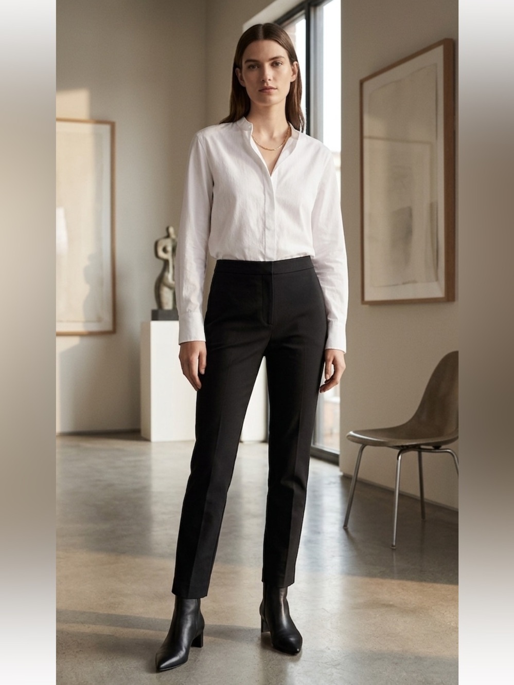 Vince Black Dress Pants Cotton Blend Size 6, Business casual, minimalist chic